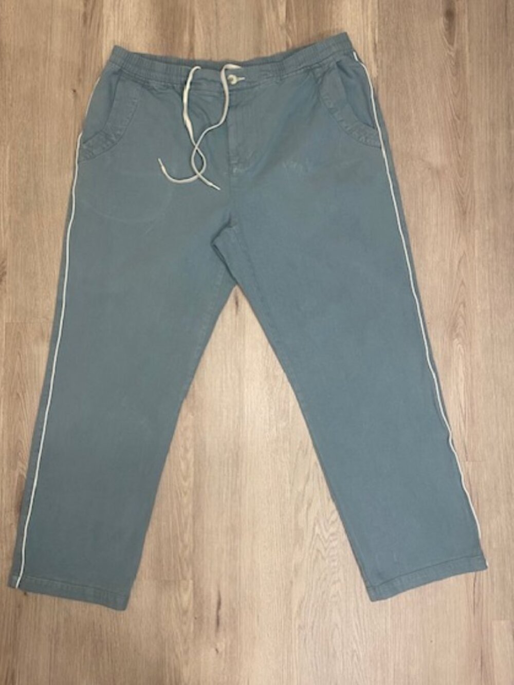 Reigning Champ Pants XXL 38/29' Dressy Casual Sea foam Green Cotton Canadian